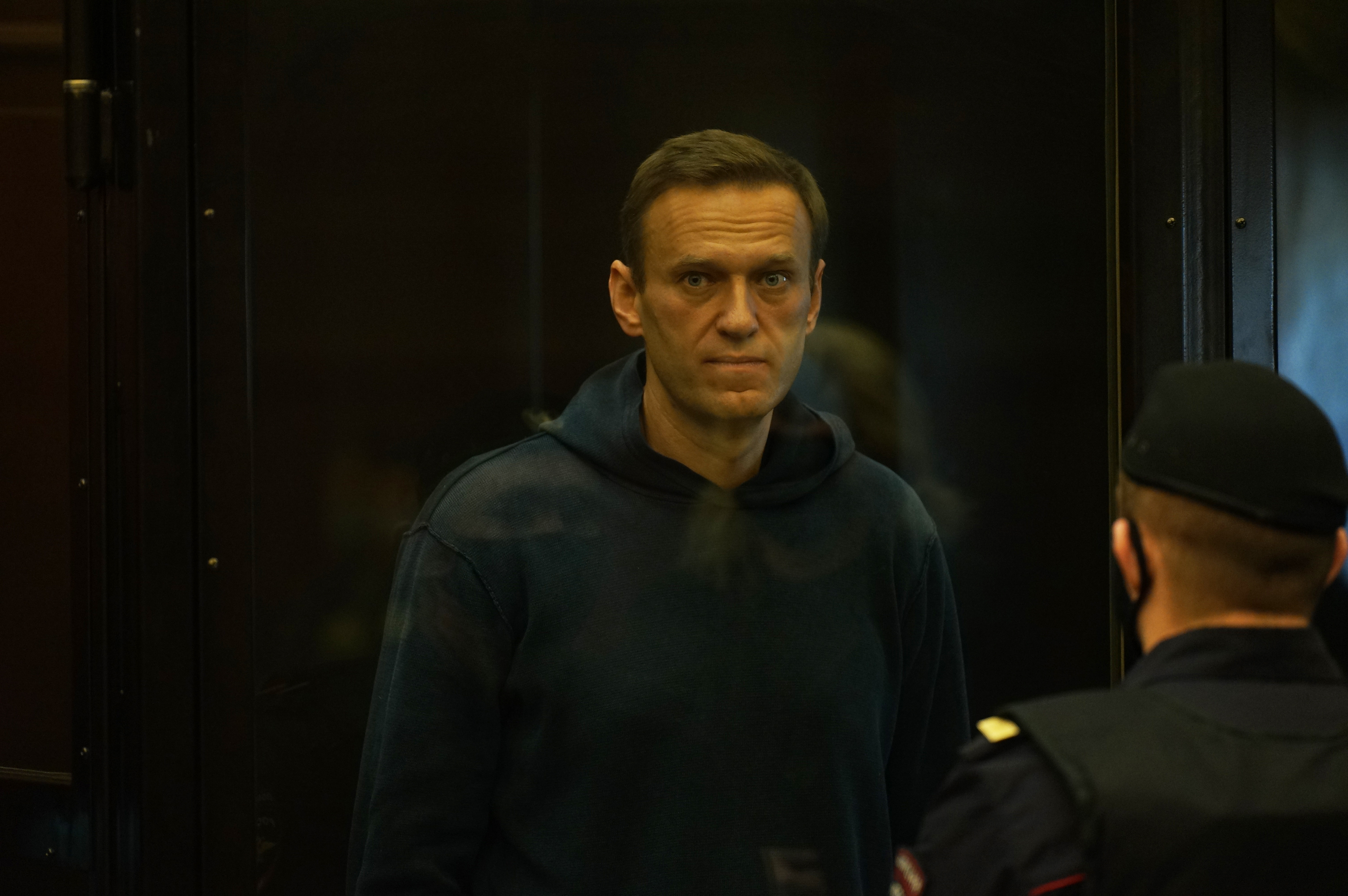 Алексей Навальный во время заседания в Мосгорсуде, 2 января 2021 года / Фото: пресс-служба Мосгорсуда