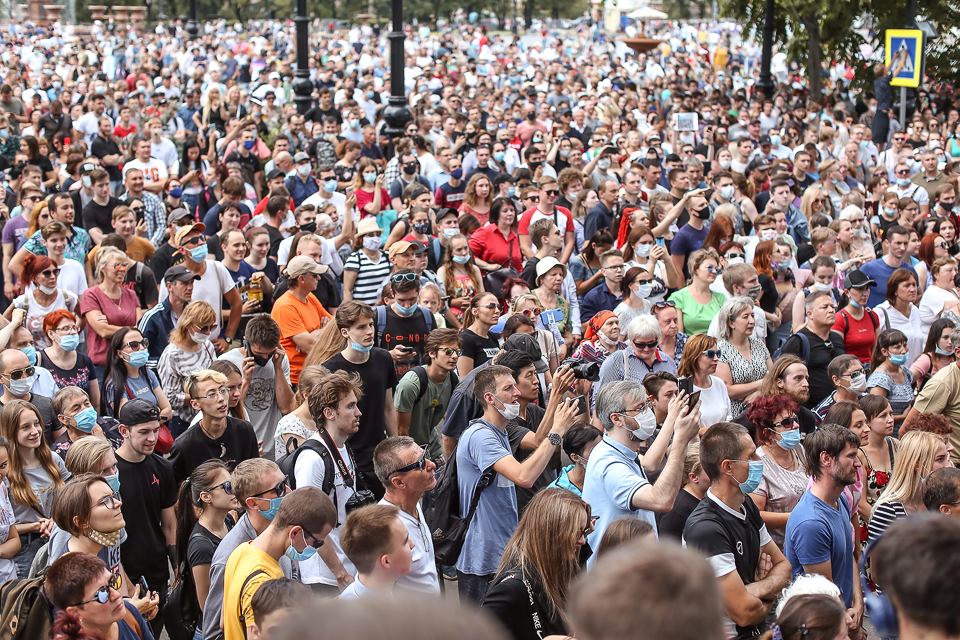 Митинг в поддержку Сергея Фургала, Хабаровск, 11 июля 2020 год / Фото: Сергей Алов