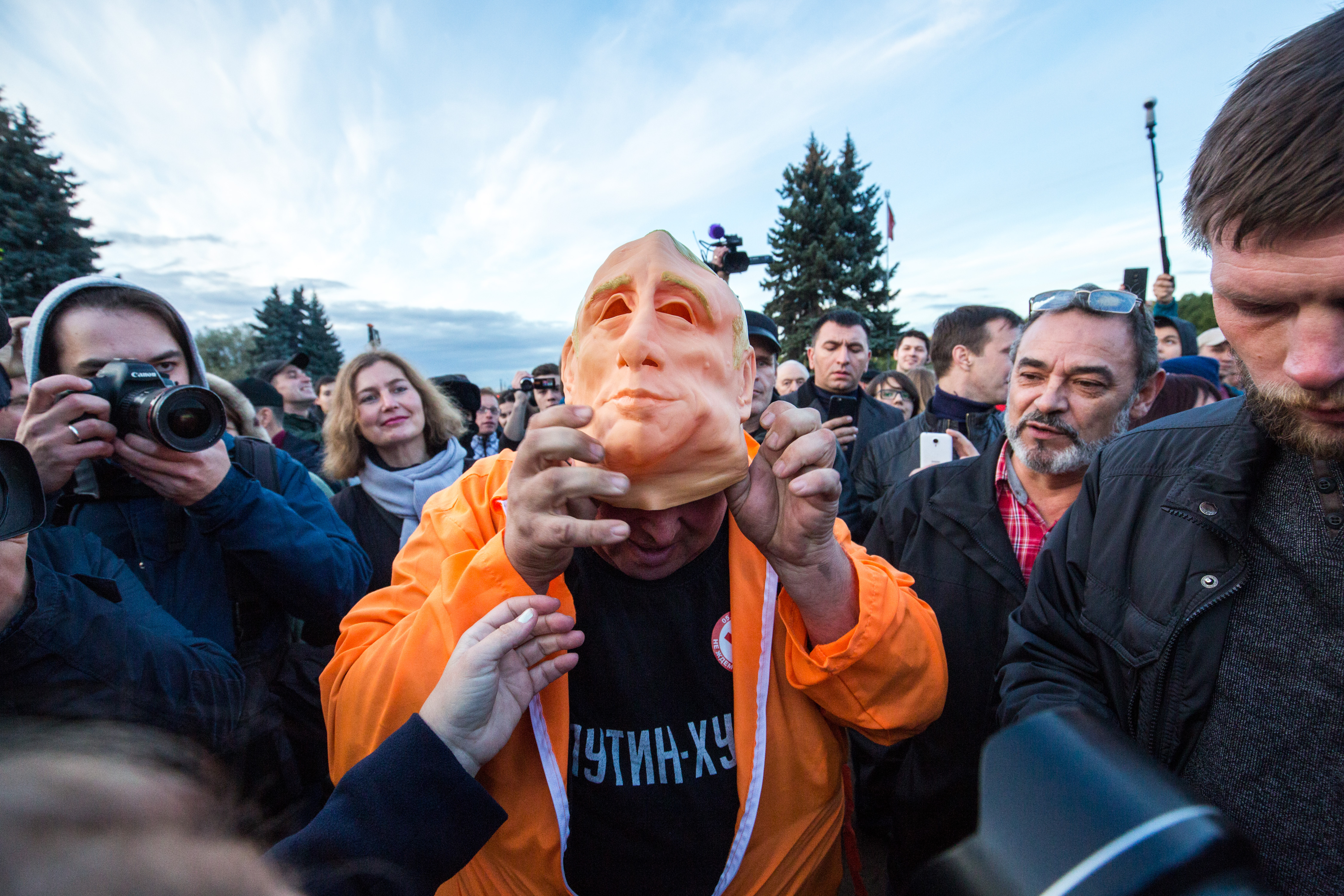 Владимир Иванютенко на акции 7 октября 2017 года / Фото: Давид Френкель