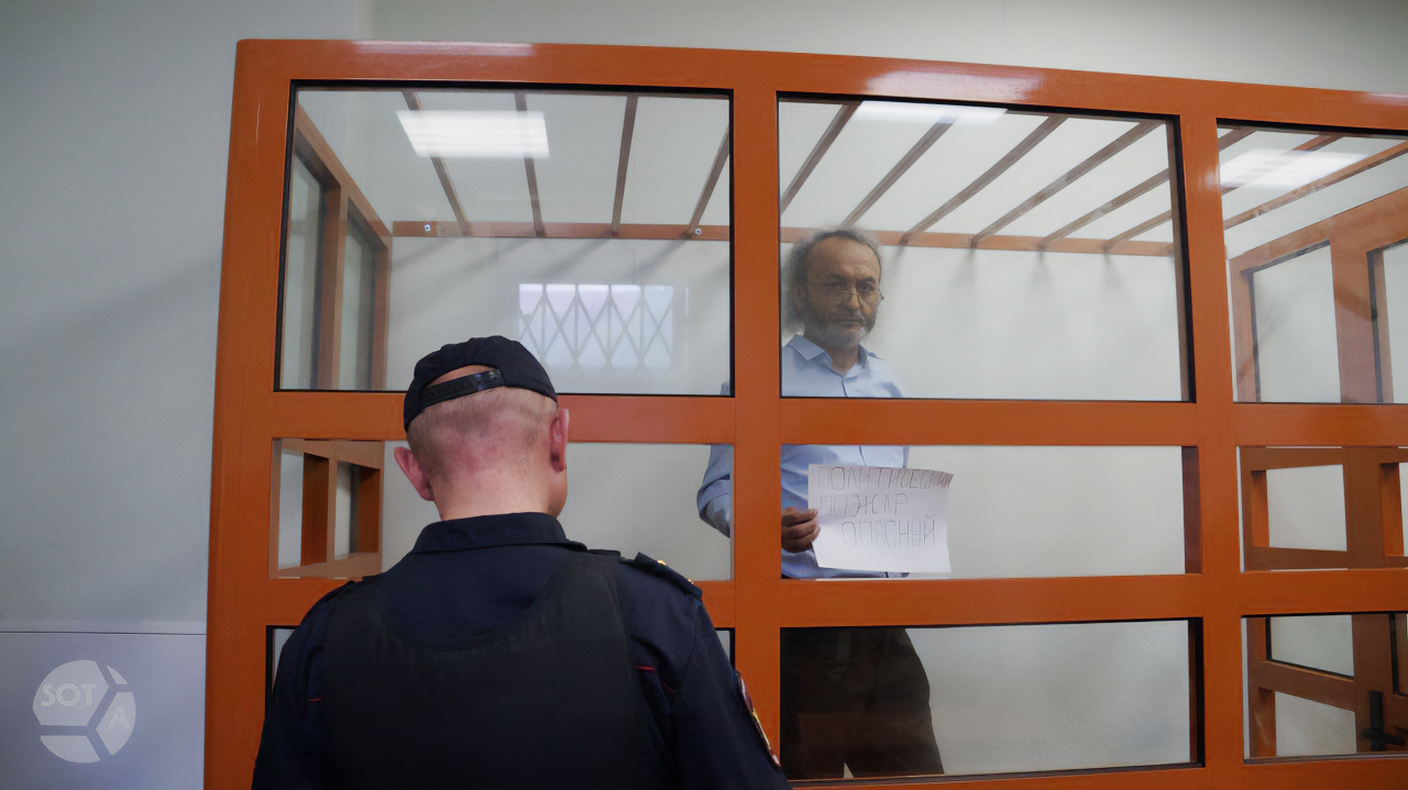 Бахром Хамроев во 2-м Западном окружном военном суде, 23 мая 2023 года / Фото: Влада Макейчик, SOTAvision