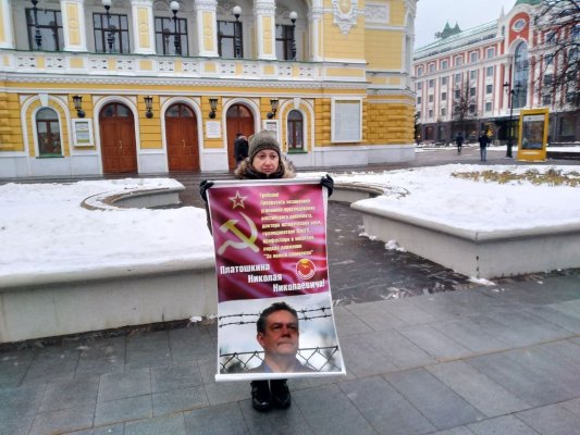 В Нижнем Новгороде задержали участницу одиночного пикета в поддержку Николая Платошкина